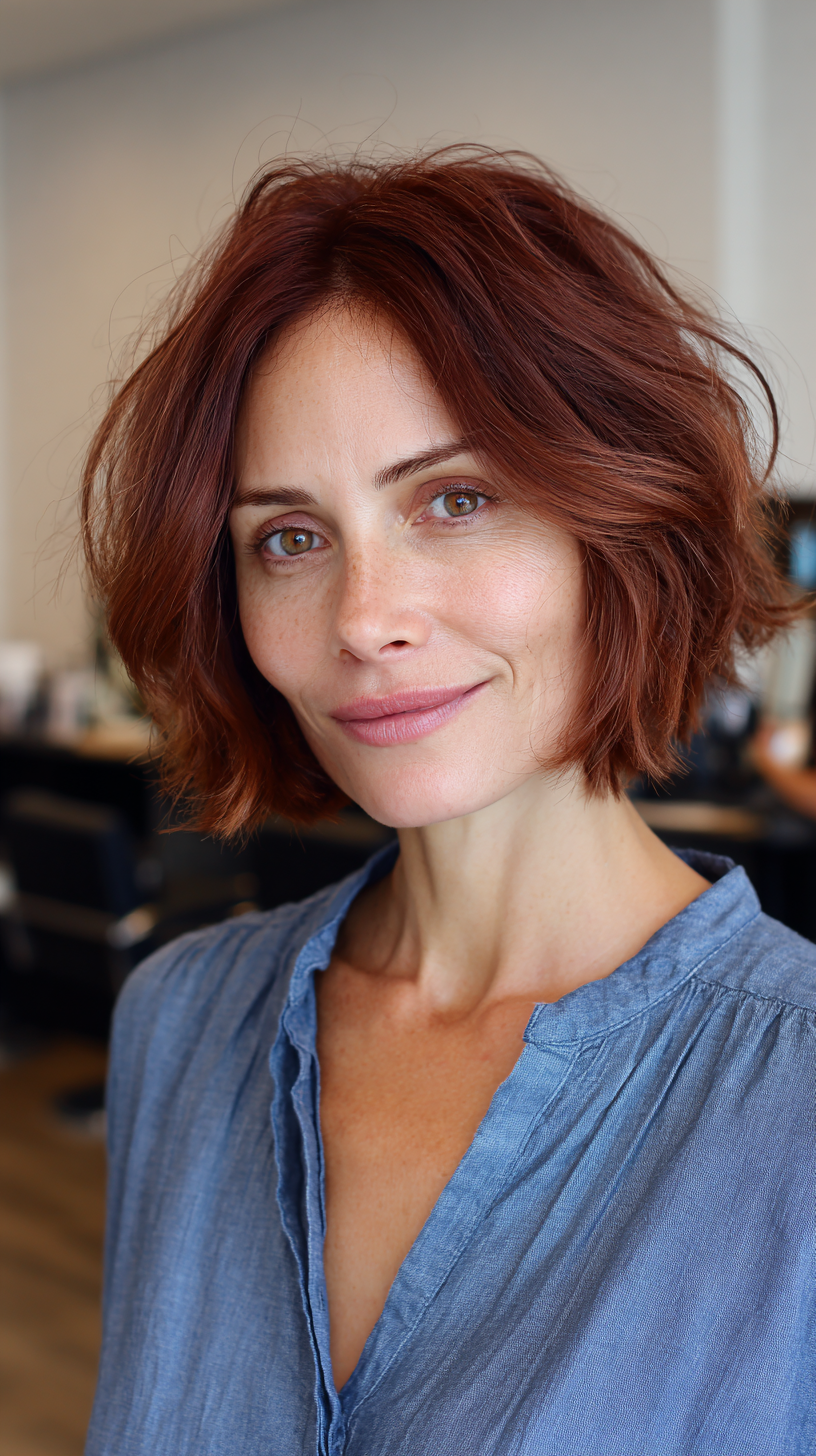 Modern Frayed Bob with Textured Ends