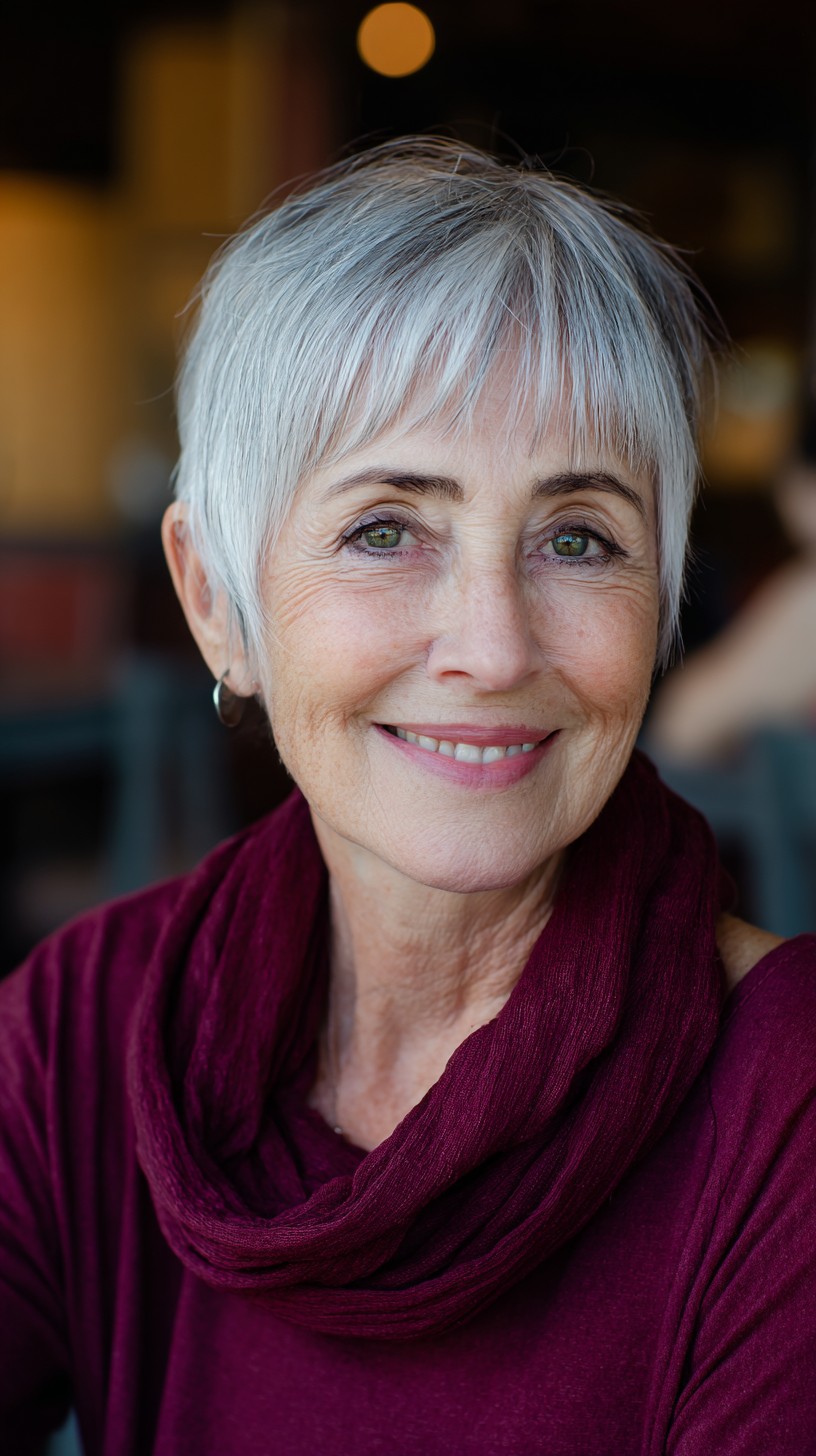 Polished Silver Pixie with Gentle Textured Layers