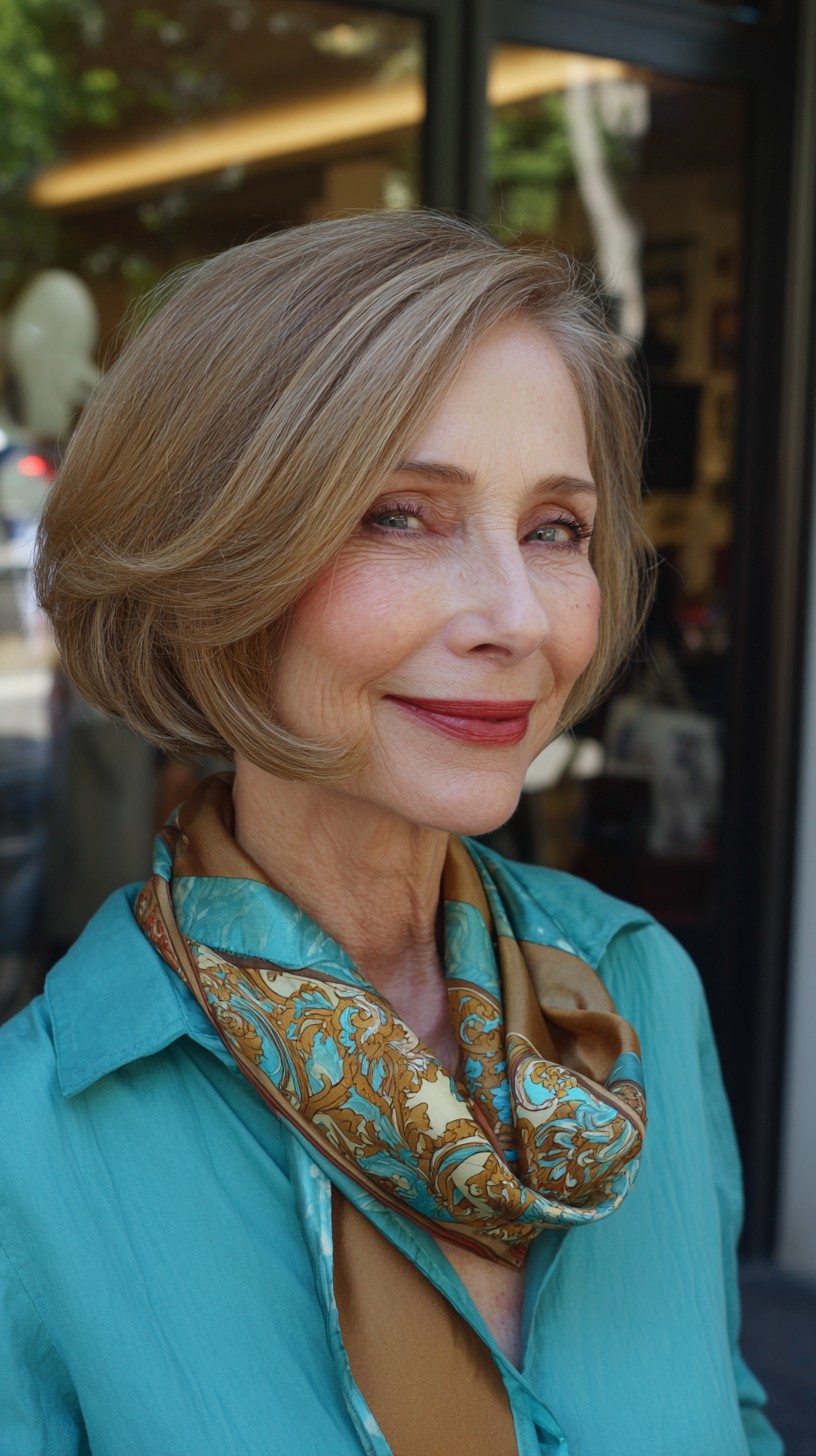 Refined Caramel Bob with Soft Contouring Layers