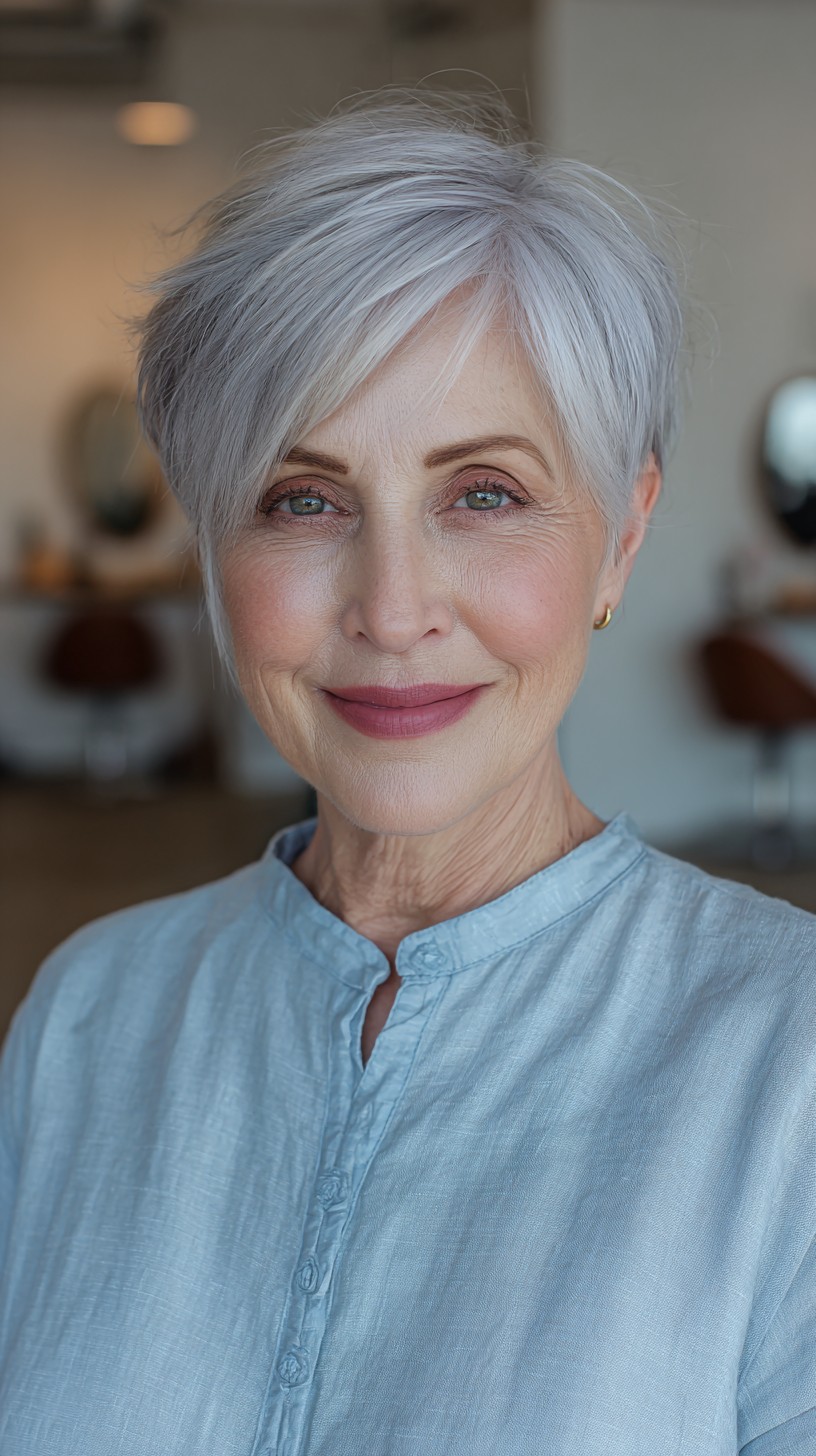 Silver Layered Feathered Pixie