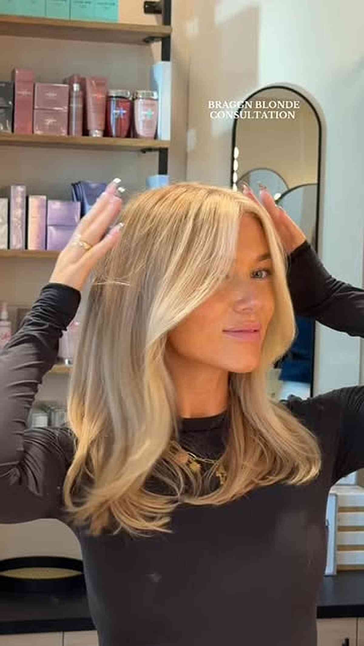 Soft Layered Blonde with Curtain Bangs