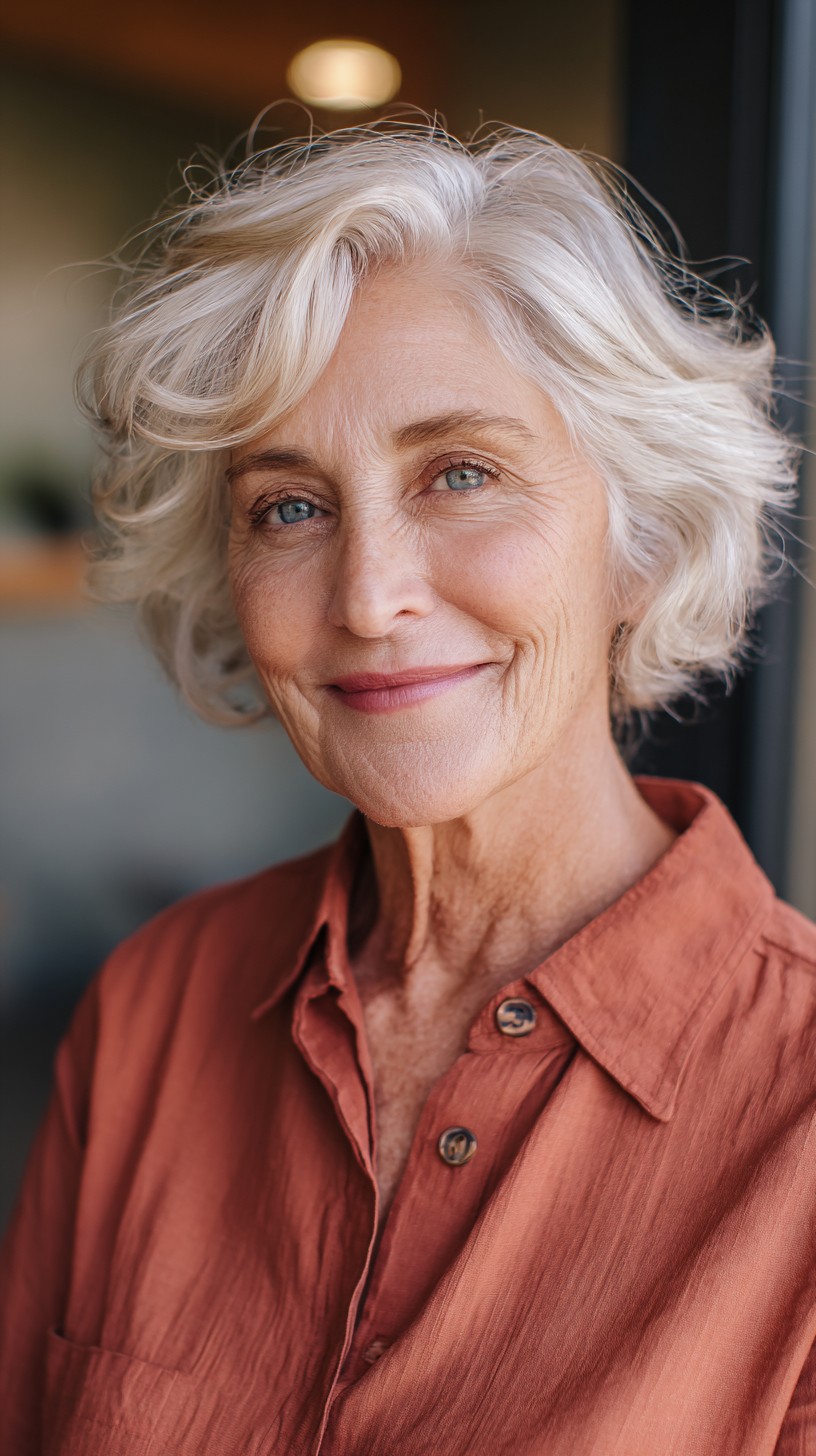 Soft Natural Gray Waves with Gentle Layering