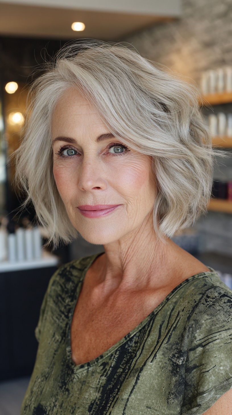 Soft Silver Waves with Subtle Volume