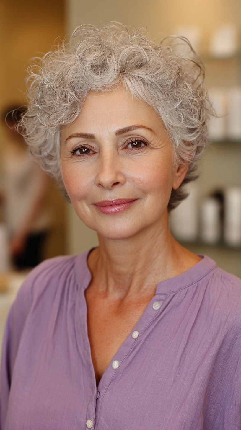 Softly Sculpted Natural Gray Curls