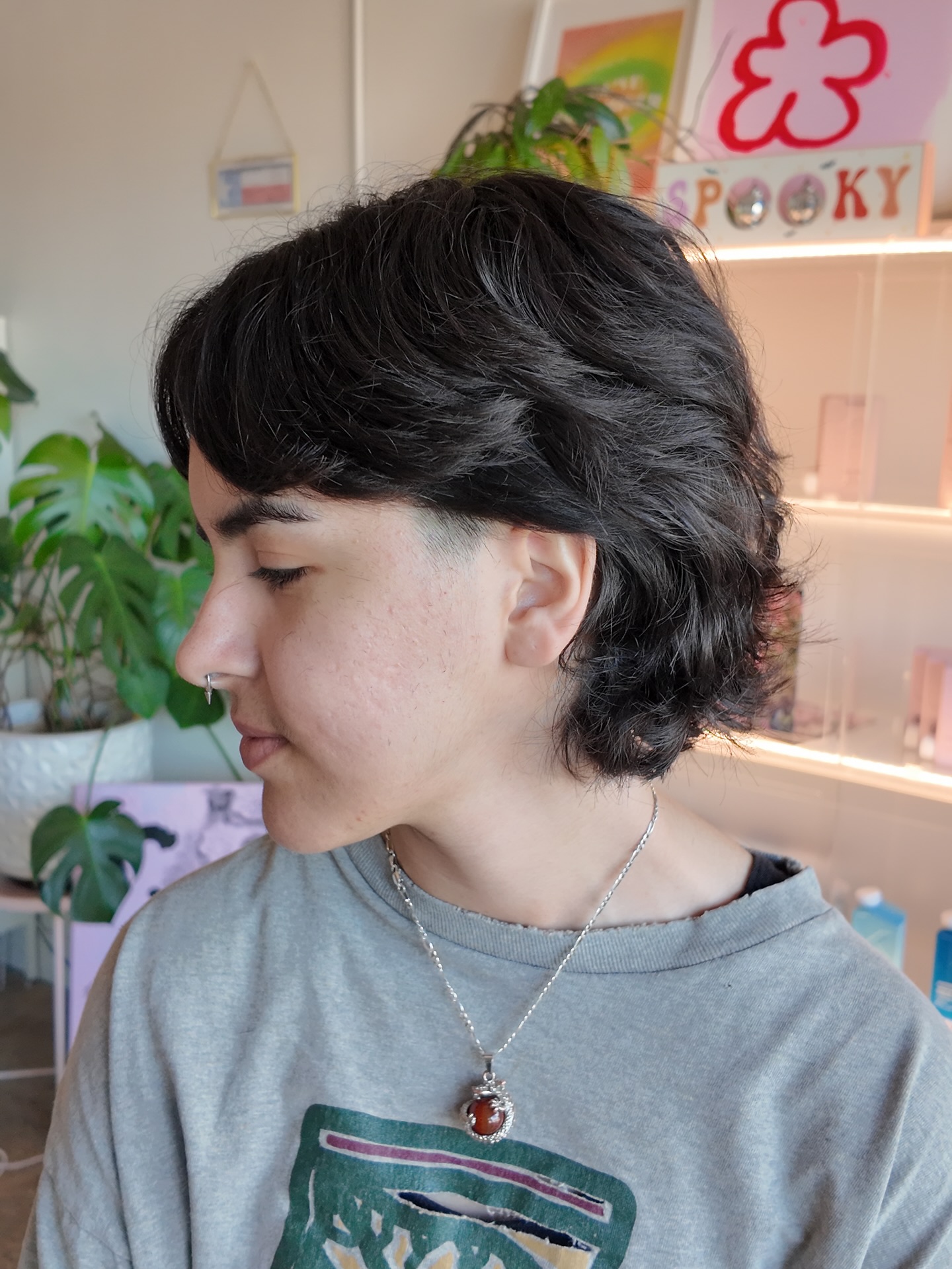 Softly Tousled Wavy Pixie with Natural Undertones