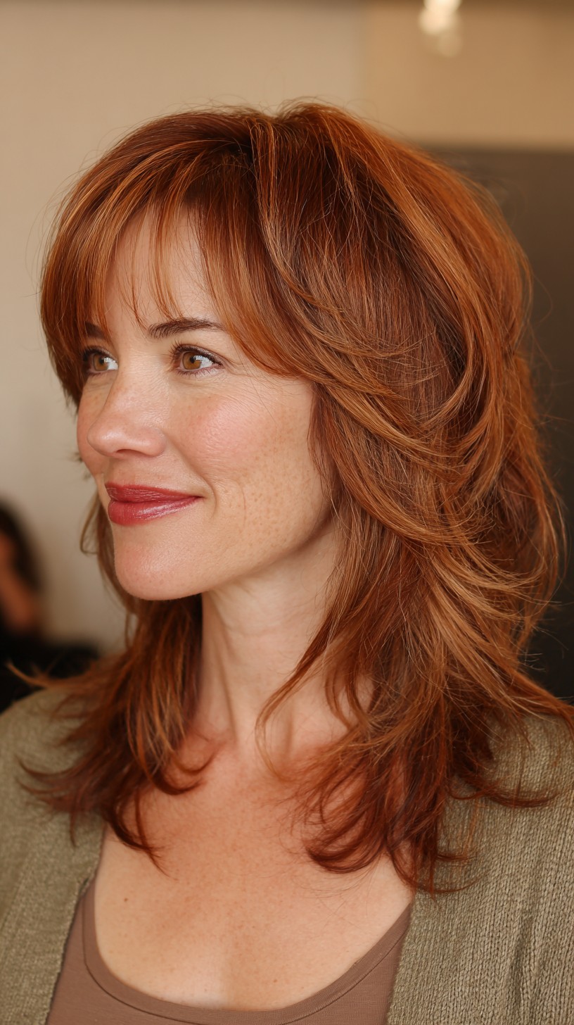 Dynamic Auburn Waves with Feathered Layers