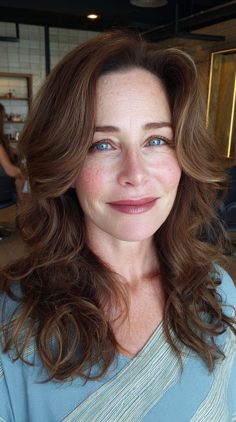 Effervescent Auburn Curls With Luminous Depth