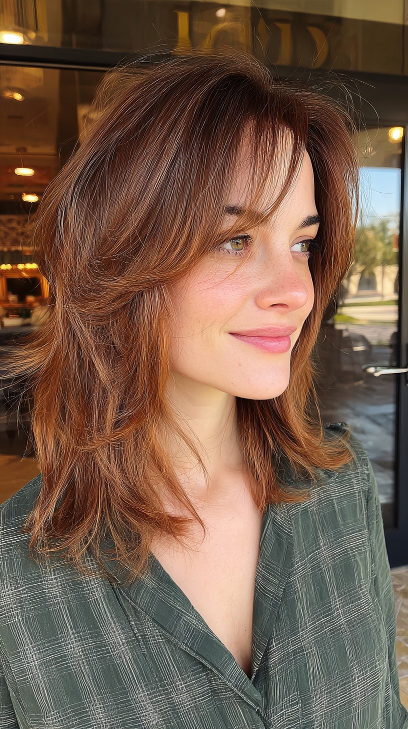 Effortless Chestnut Tousled Layers