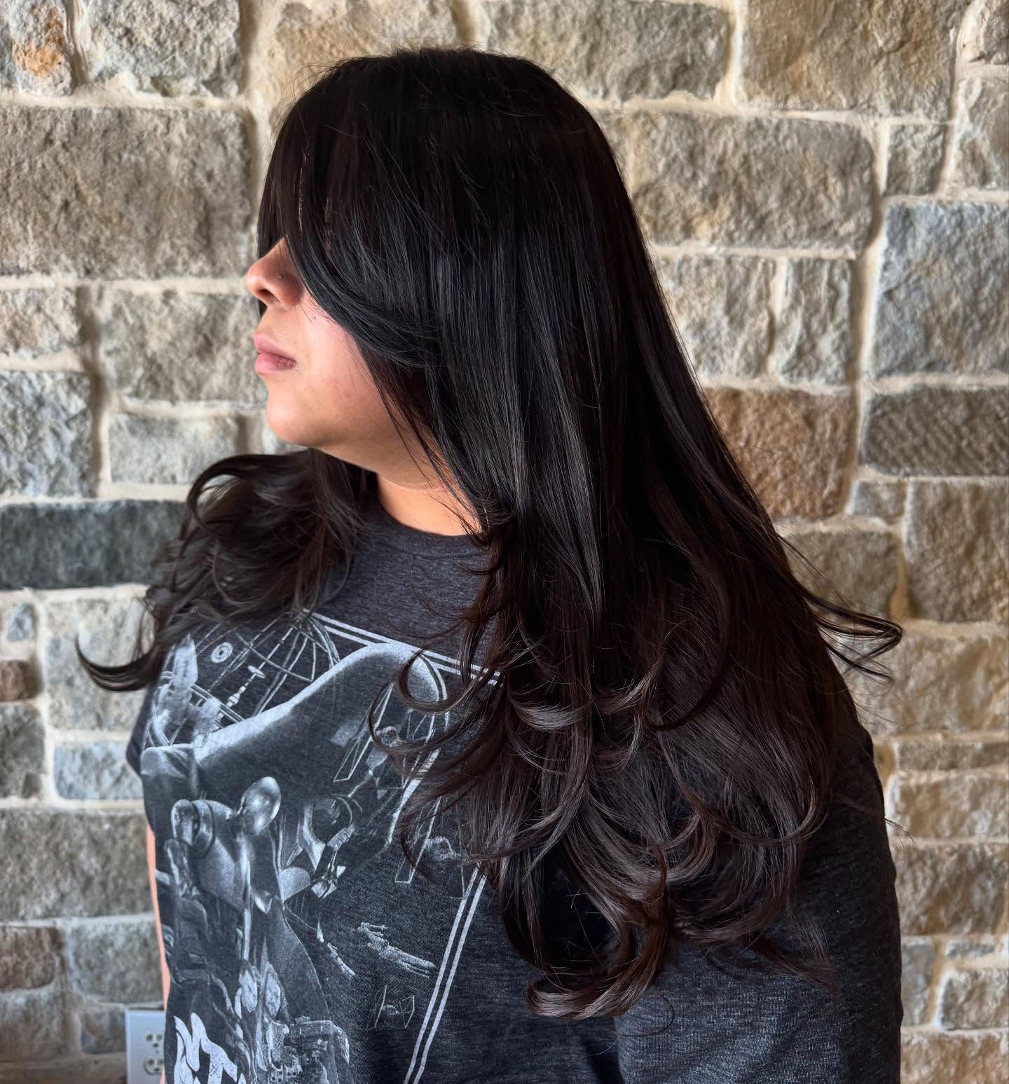 Elegant Long Layered Cut with Soft Face-Framing Layers