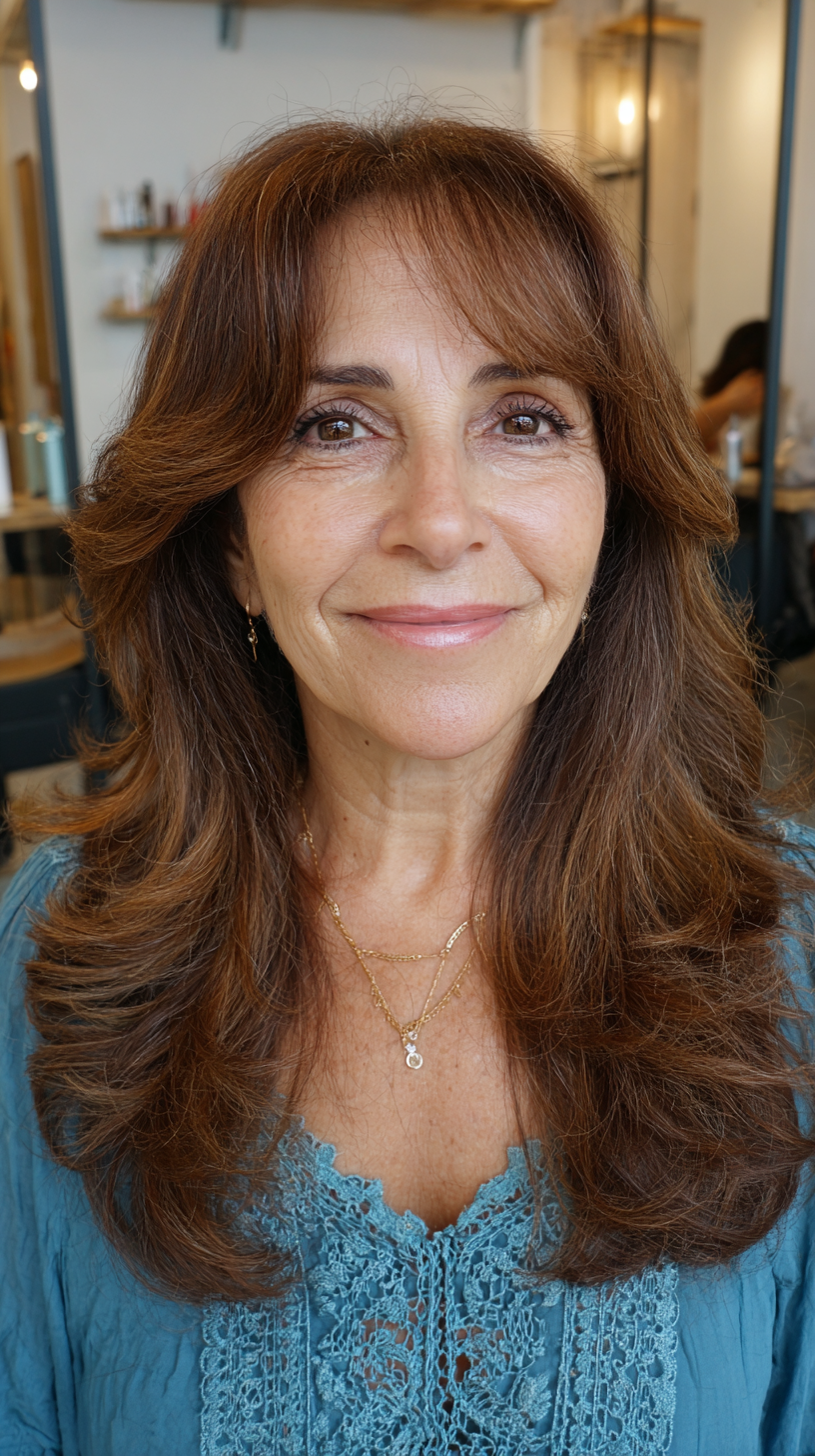 Elegant Soft Layered Cut with Subtle Highlights