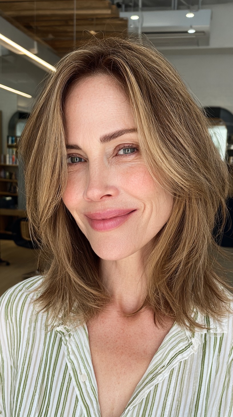 Golden Sun-kissed Layers for 50+ Beauty