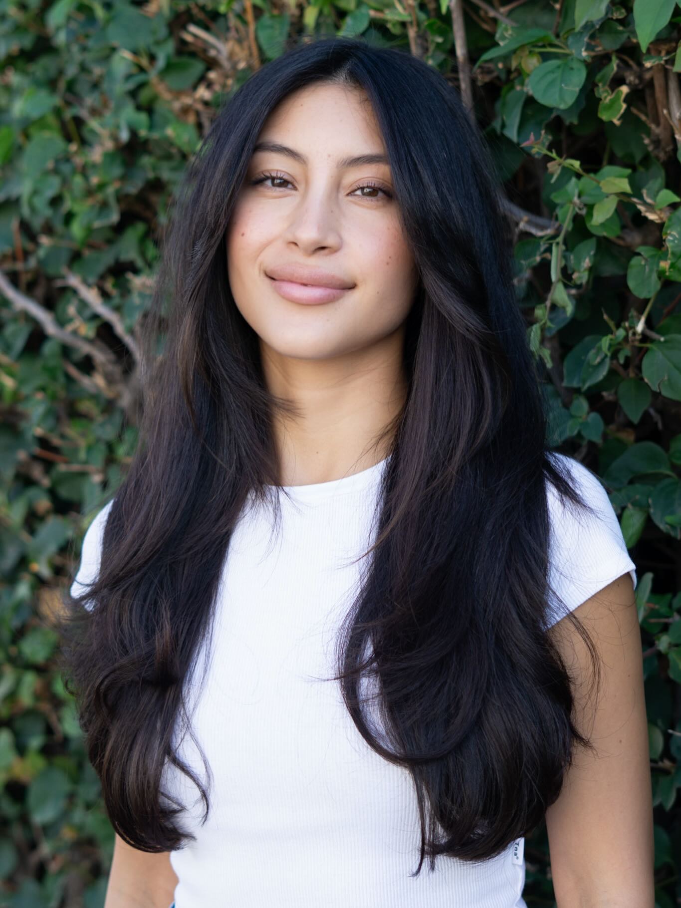 Long Sleek Layered Hair with Subtle Movement