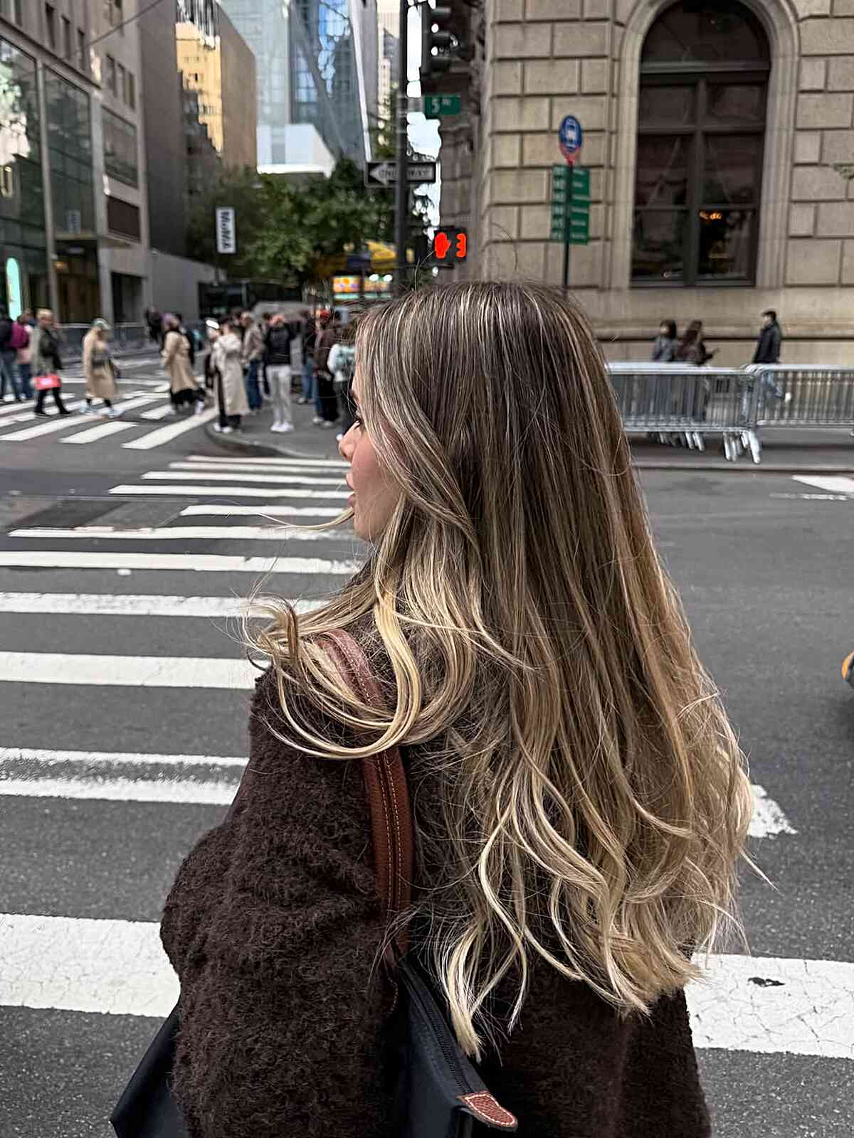 Soft Layered Blonde Balayage Waves