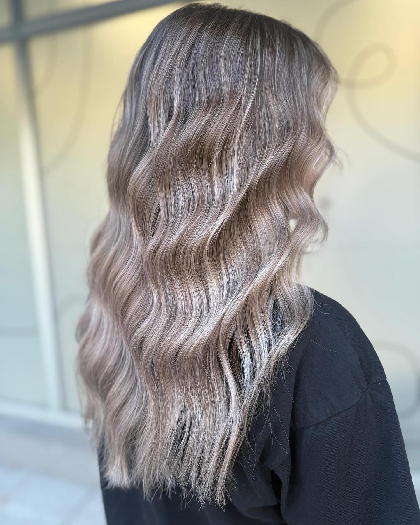 Soft Long Beachy Waves with Subtle Highlights