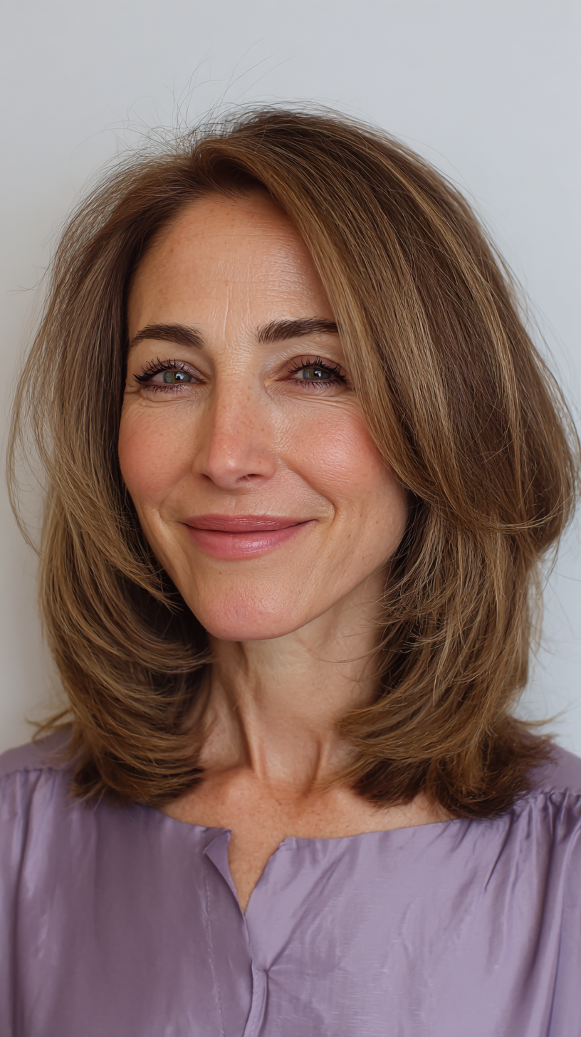 Soft Textured Lob with Subtle Highlights