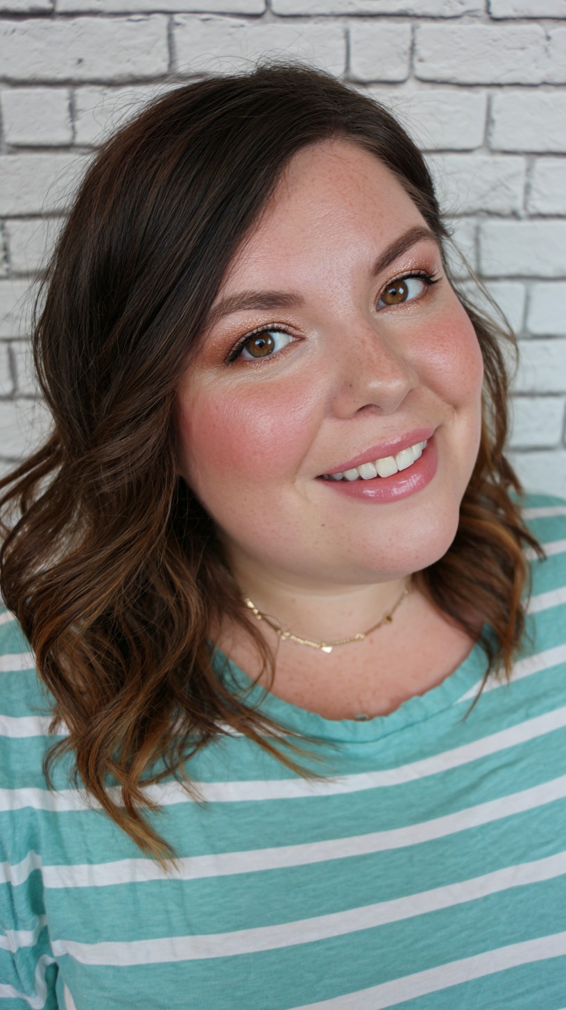 Subtle Chocolate Waves with Glimmering Bronze Highlights