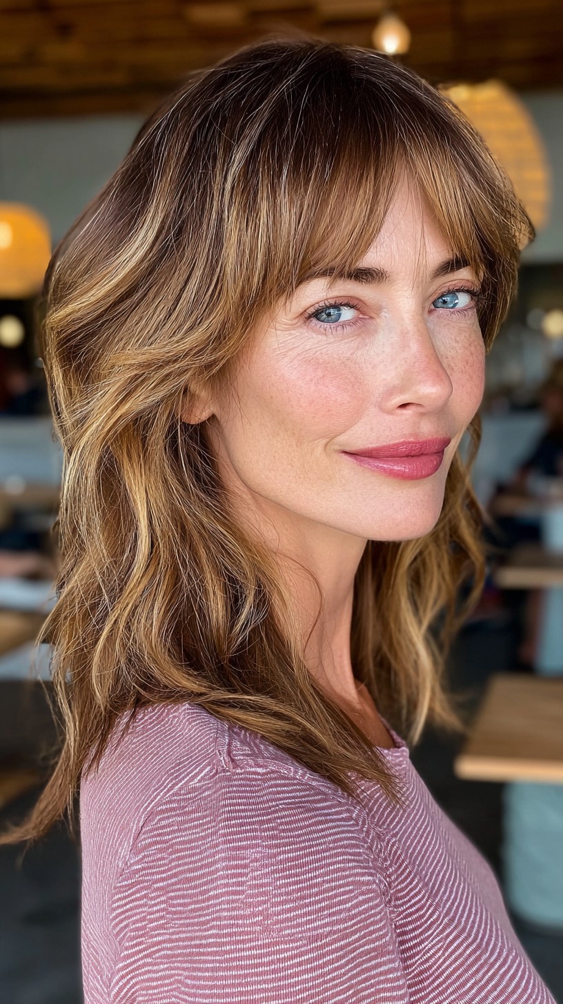 Sunlit Caramel Flow with Beachy Waves