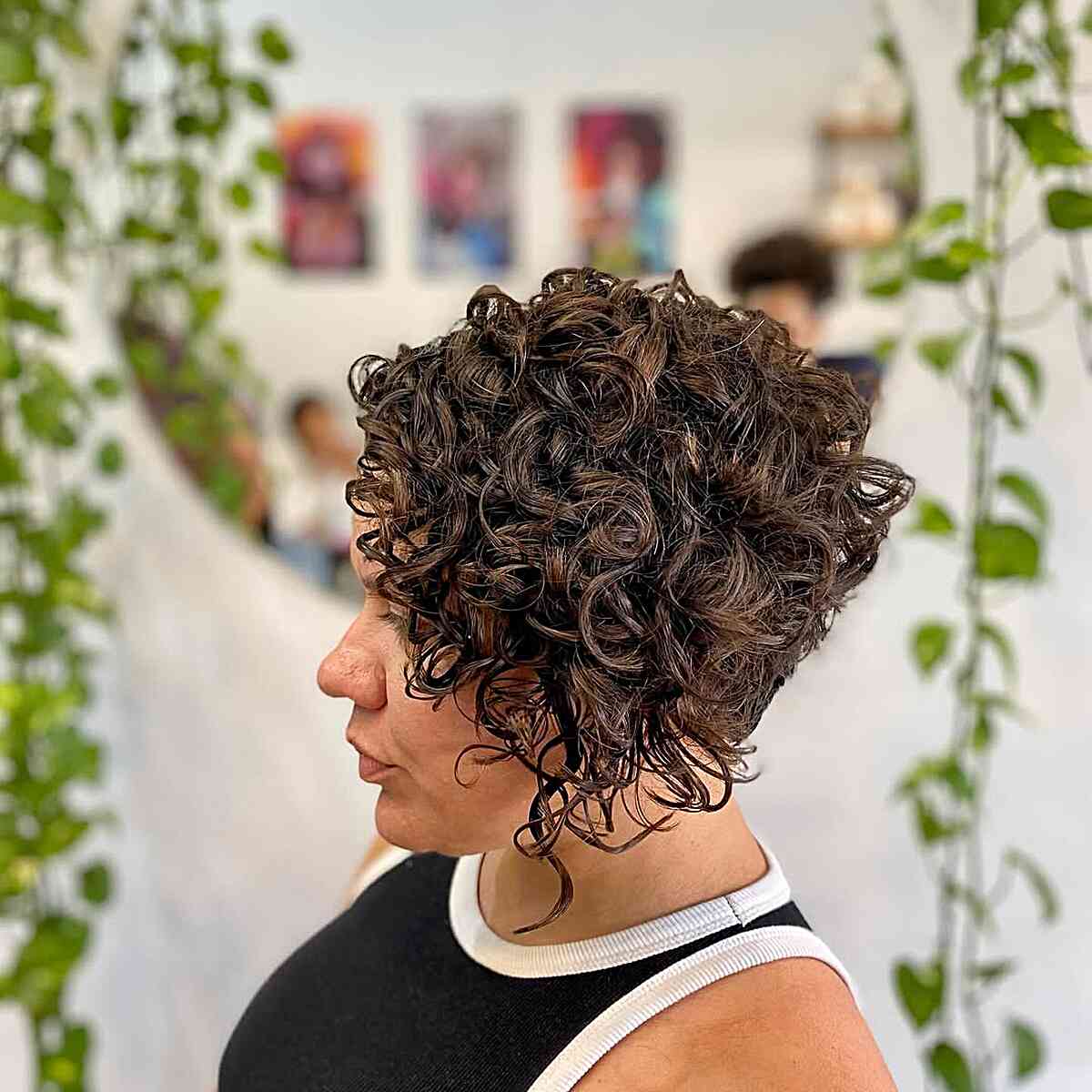 Textured Short Curly Layers