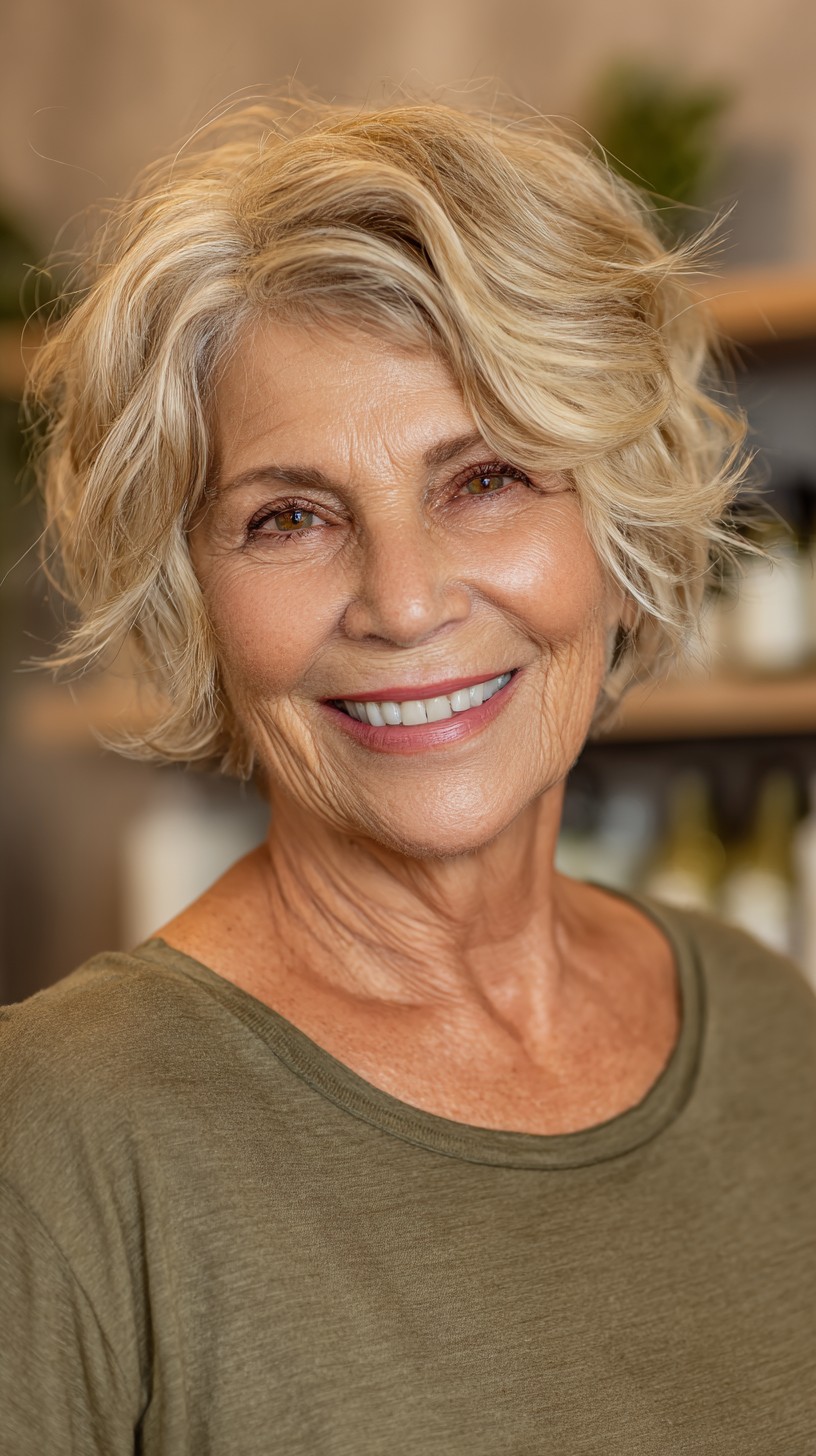 Breezy Blonde Waves with Lush Volume