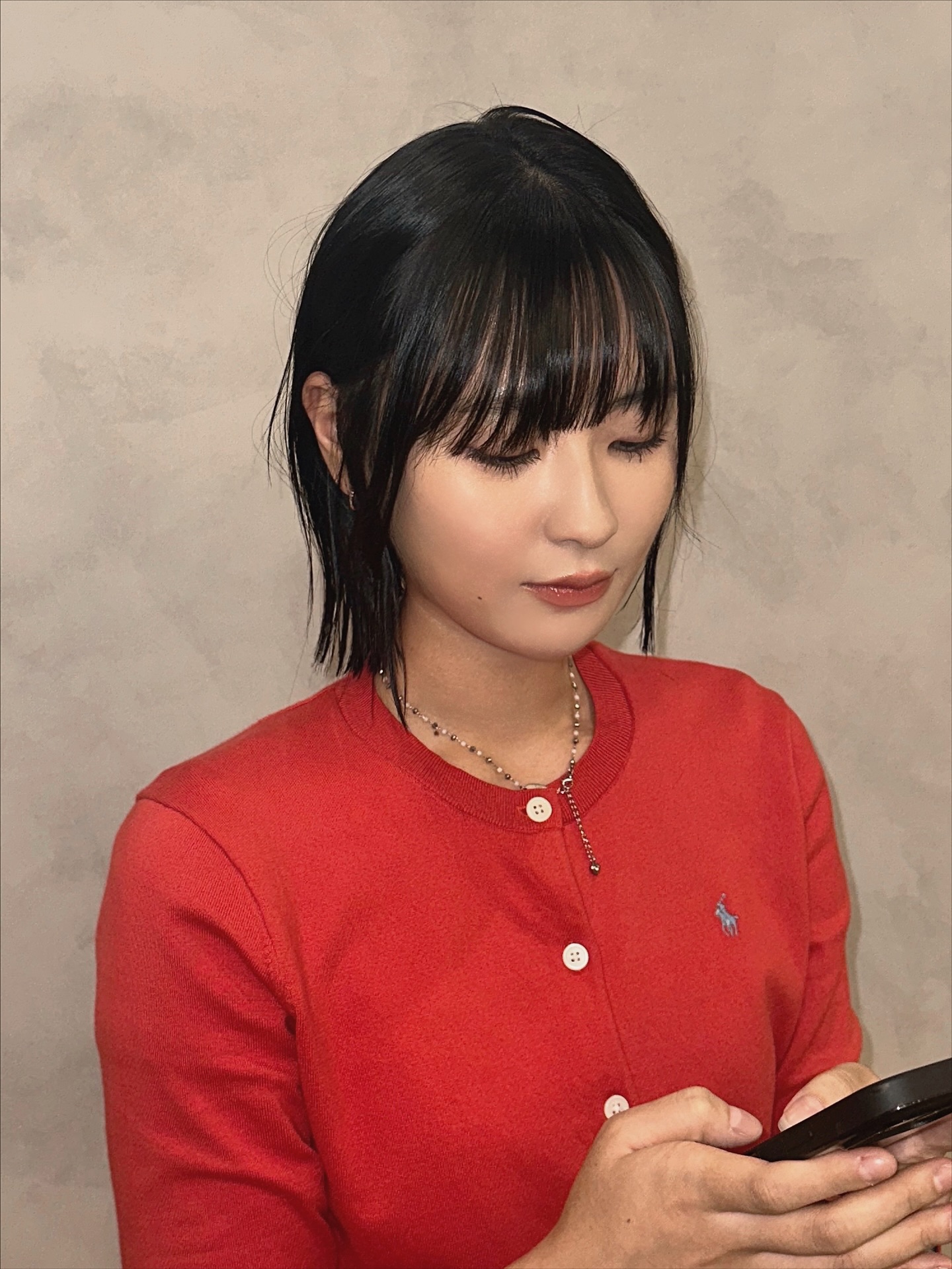 Chic Black Bob with Layered Bangs