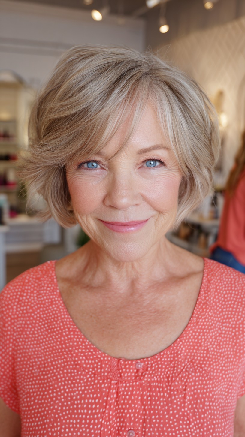 Chic Silver Bob with Soft Waves