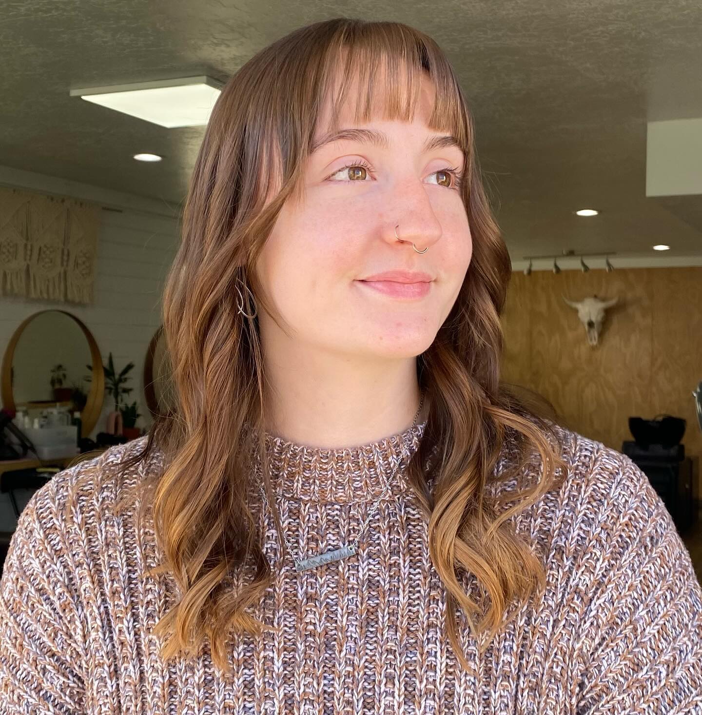 Chic Textured Cut with Soft Fringe