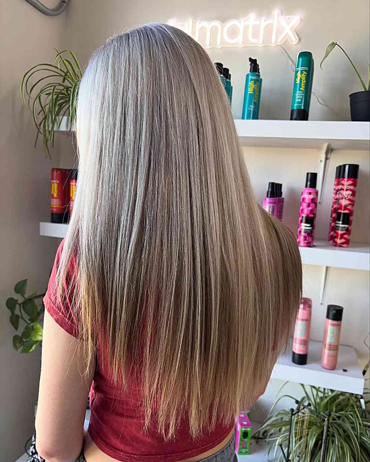 Elegant Long Blonde Layers with Subtle Texture