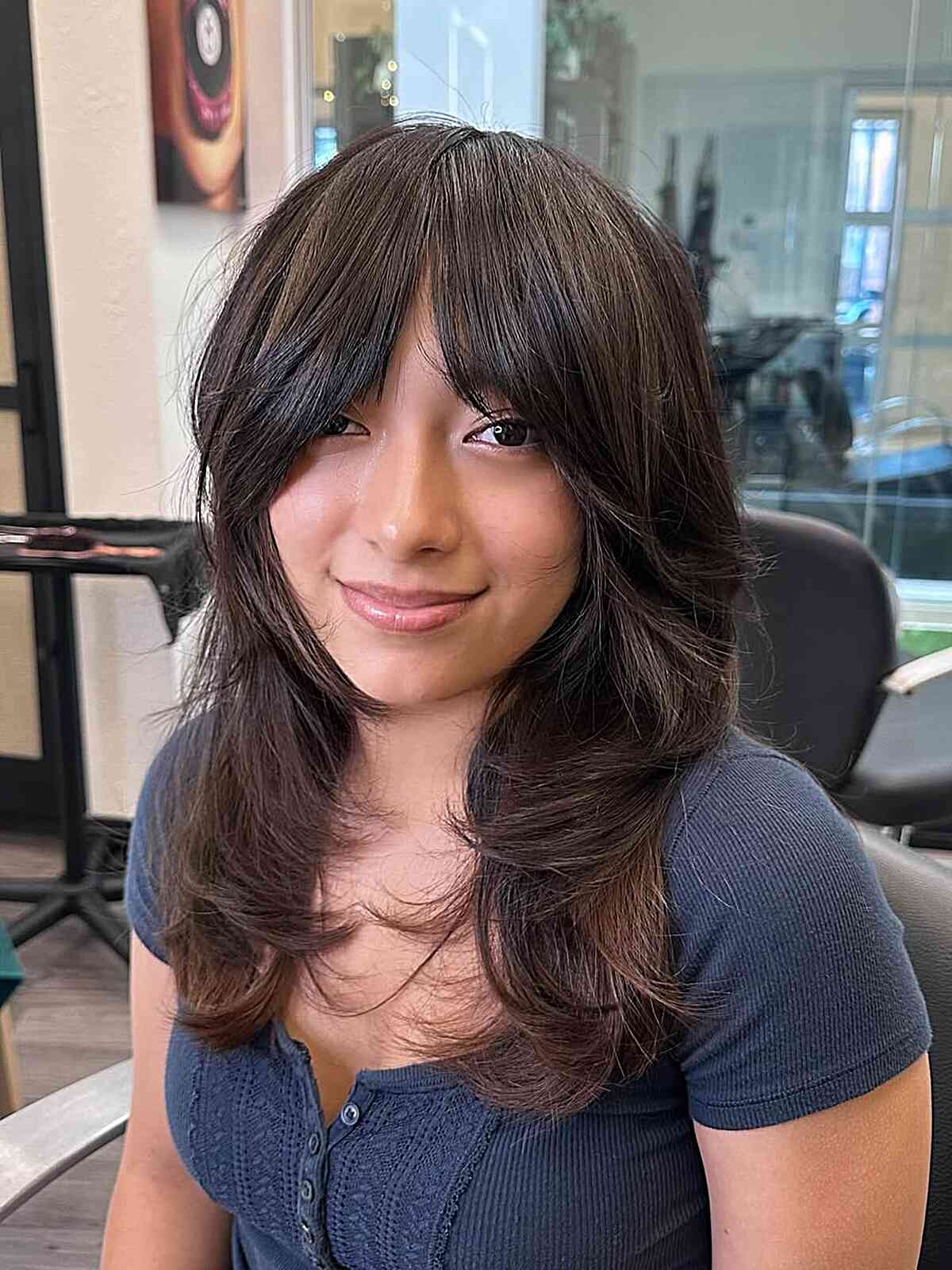 Modern Shaggy Haircut for Straight Hair