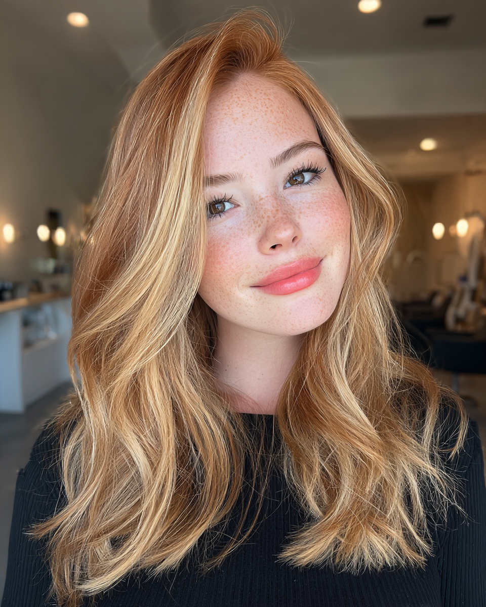 Radiant Long Waves with Subtle Red Highlights