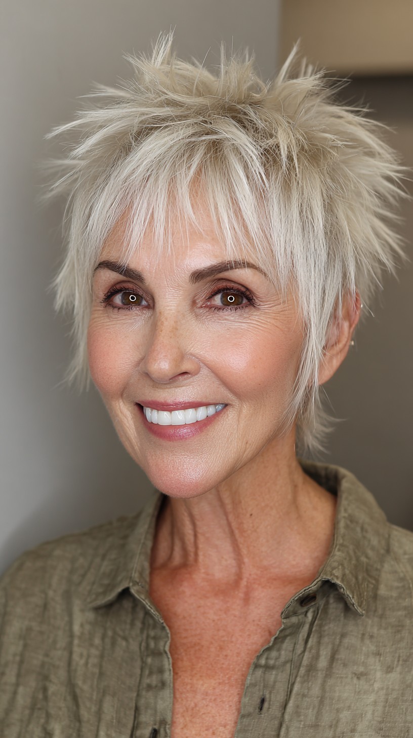 Silver Spiky Freedom Cut for Active Seniors