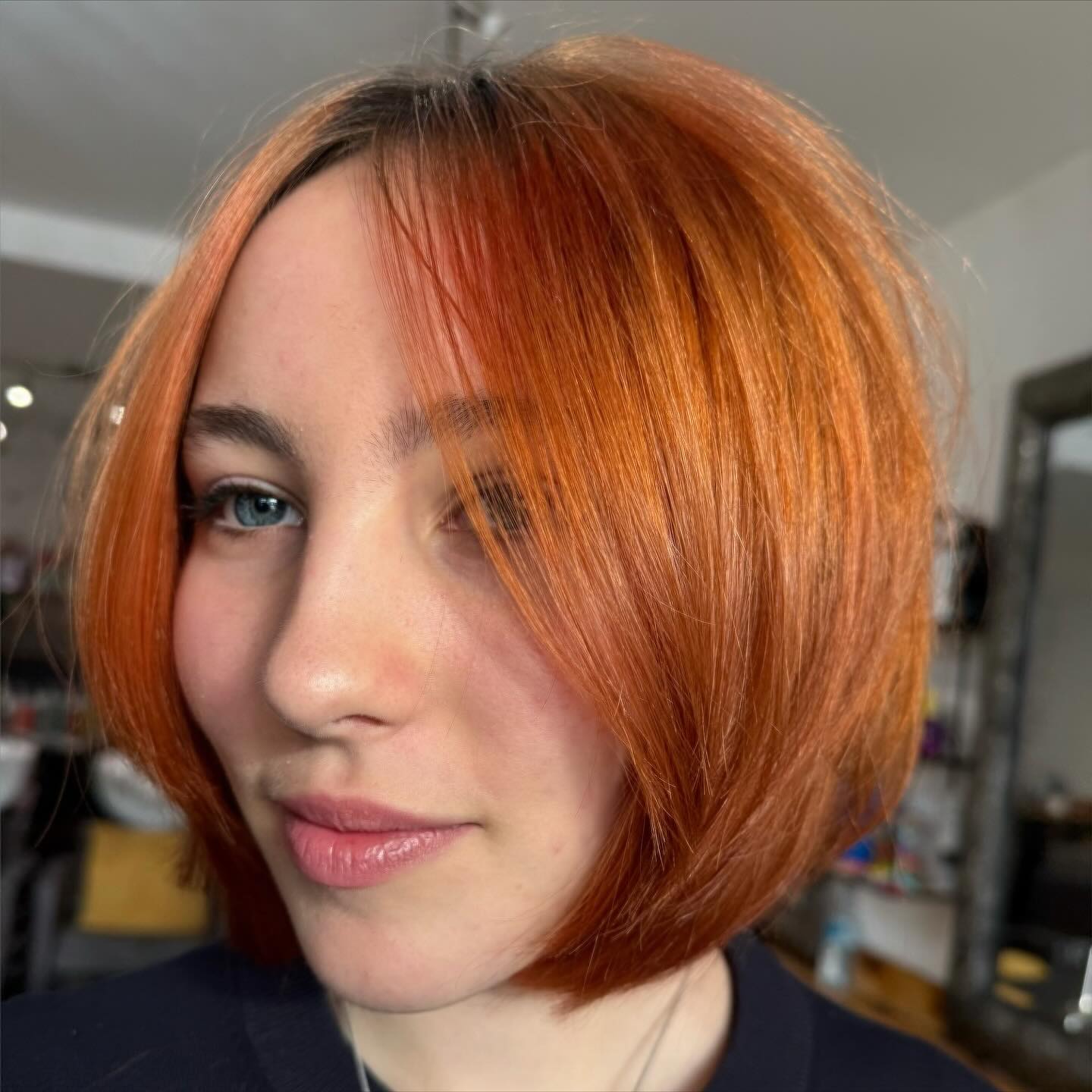 Vibrant Copper Textured Bob