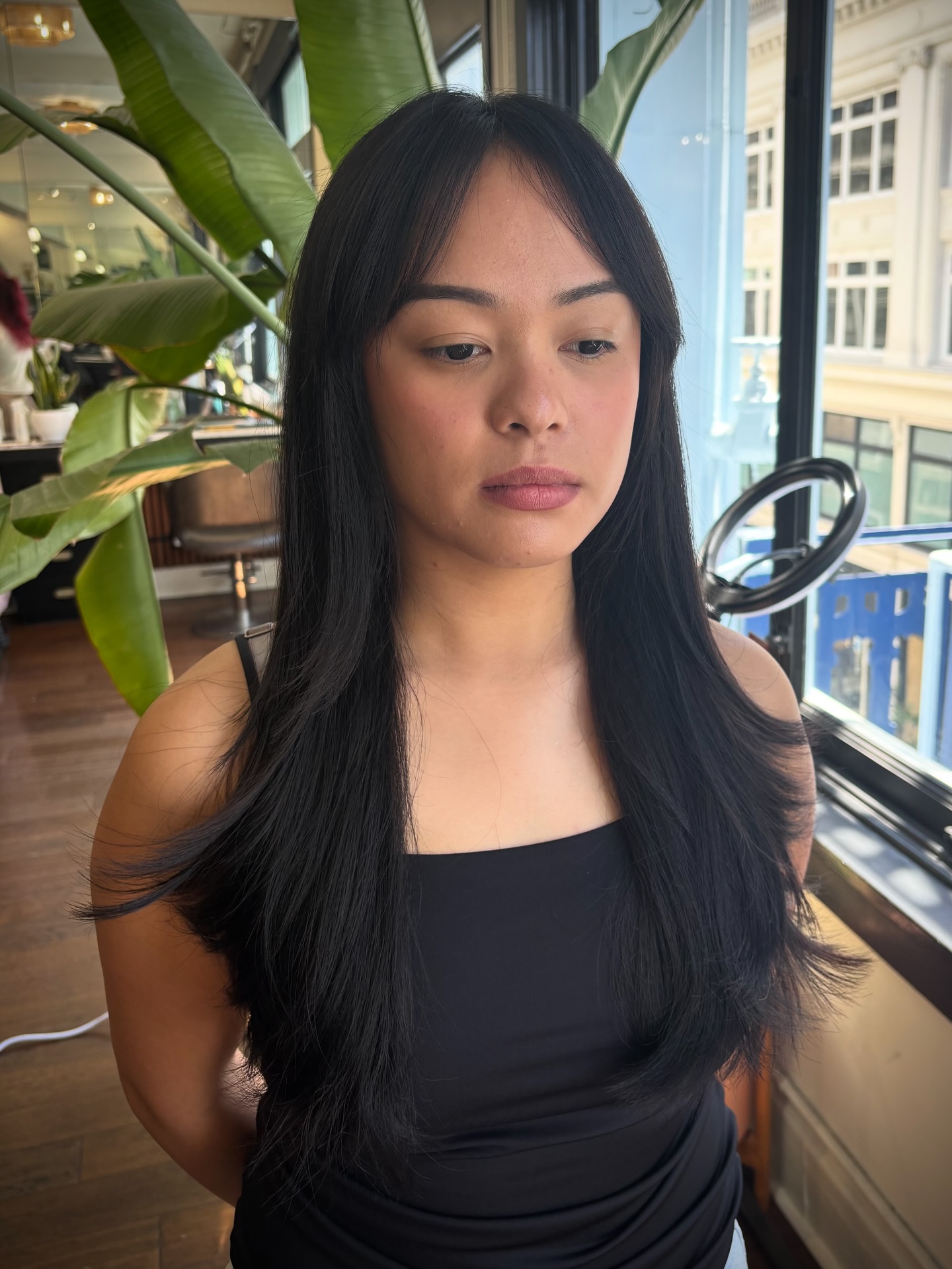 Chic Long Cut with Soft Face-Framing Layers