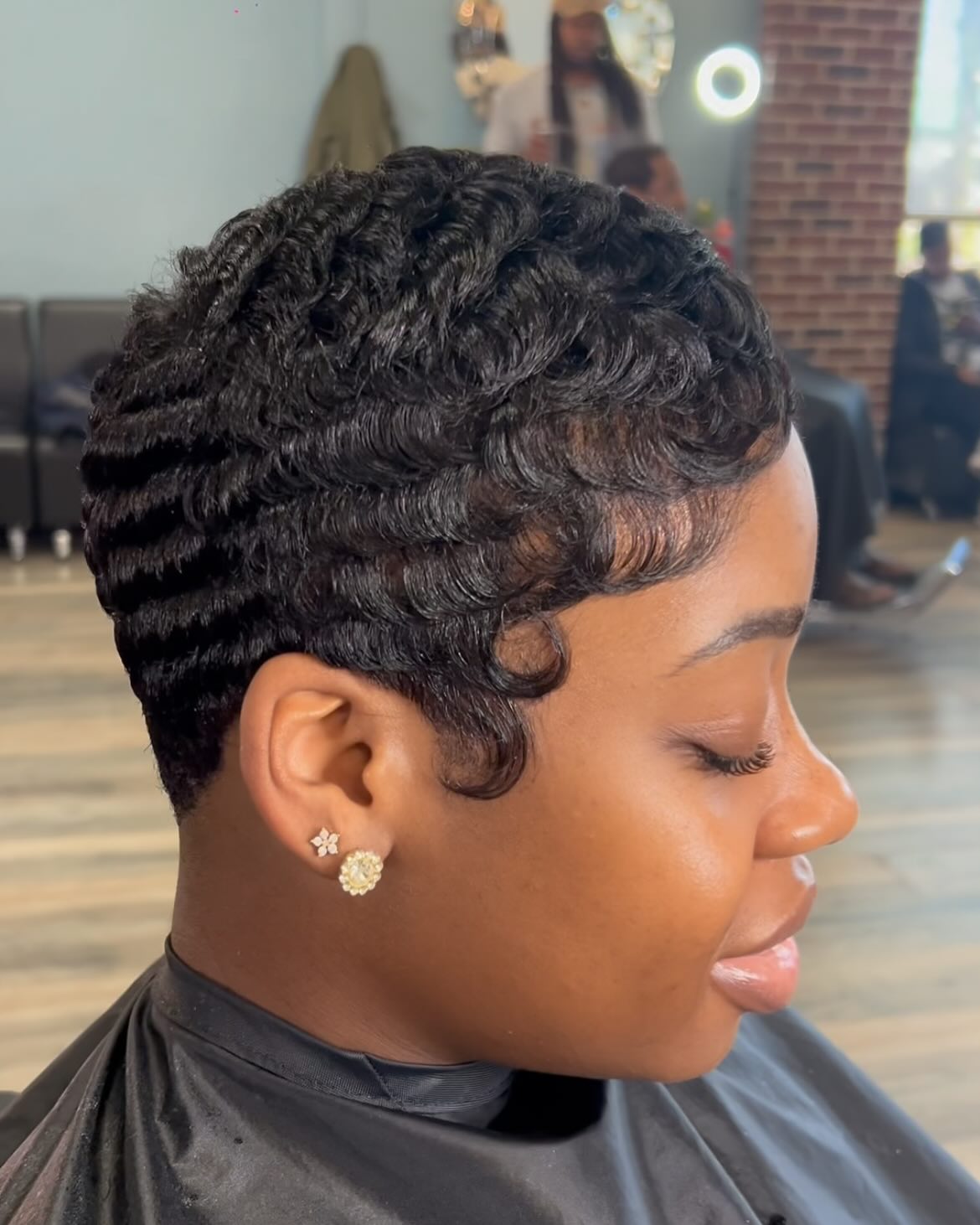Defined Waves on Classic Pixie Cut