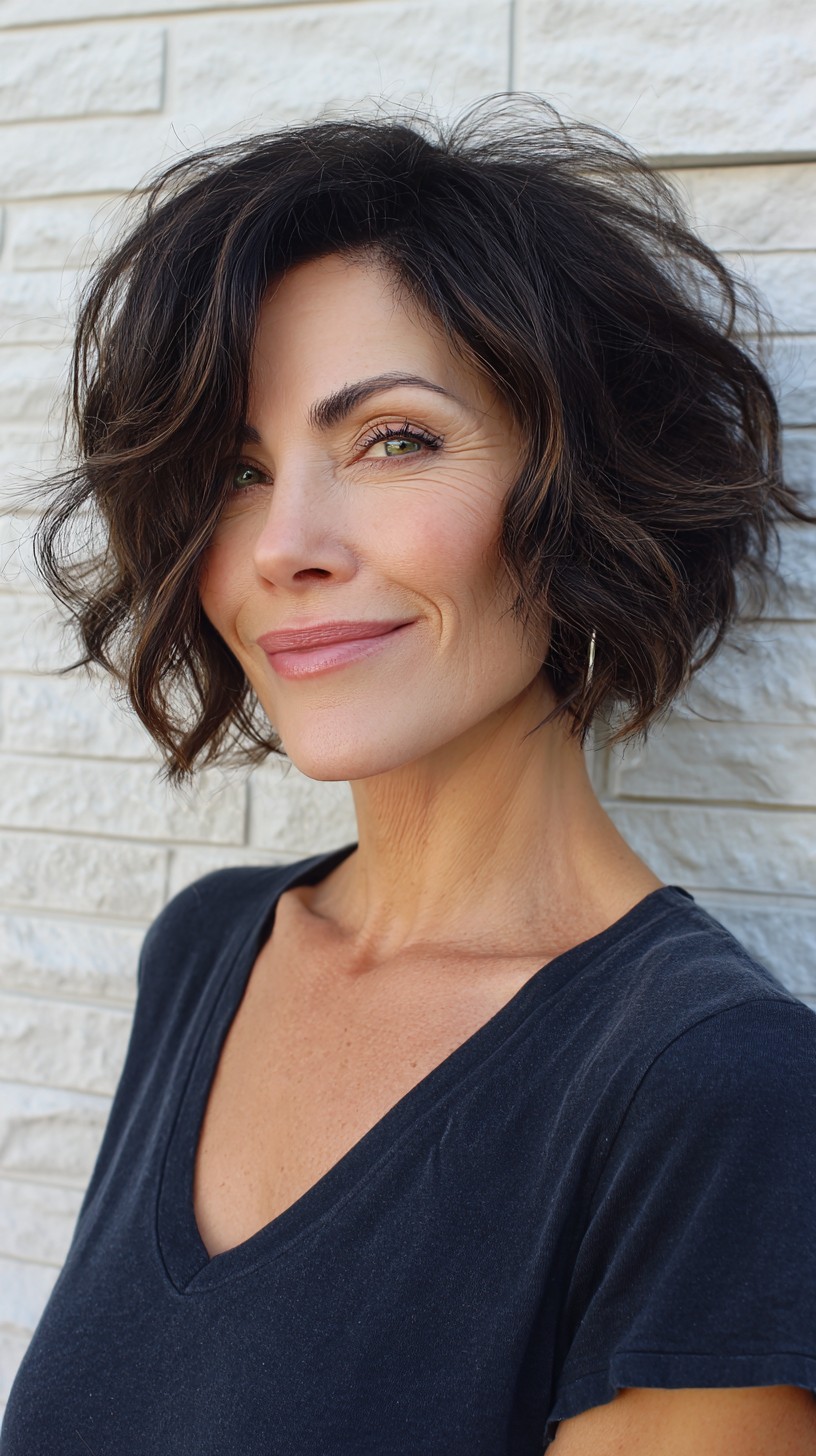 Dynamic Tousled Waves with Side-Swept Bangs