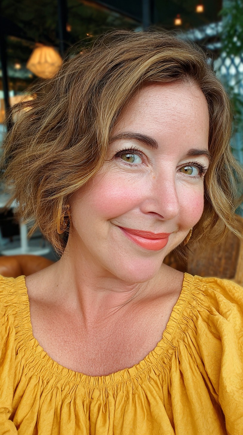 Golden-Blonde-Textured-Bob-with-Waves