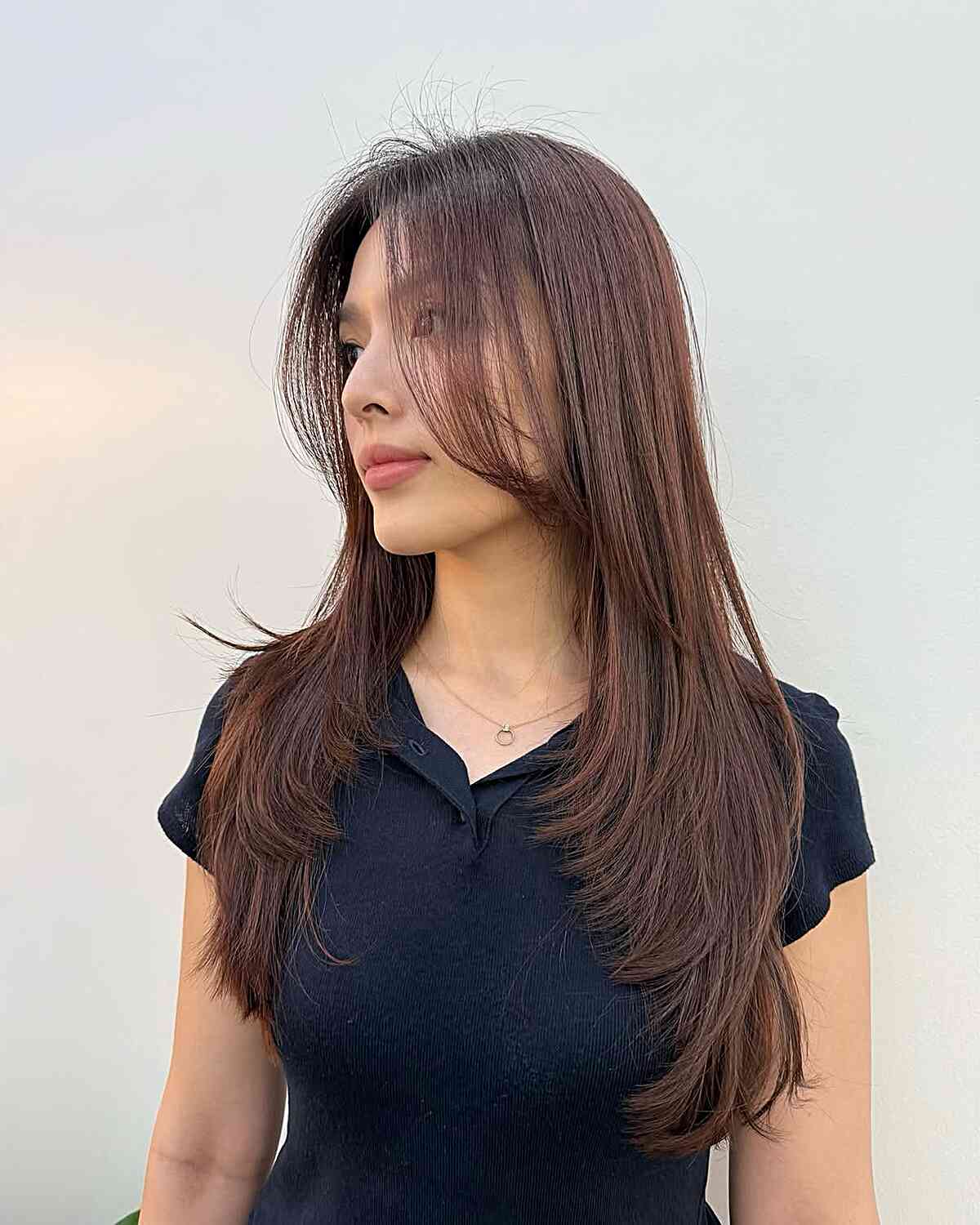 Long Layered Hair with Soft Face-Framing Layers