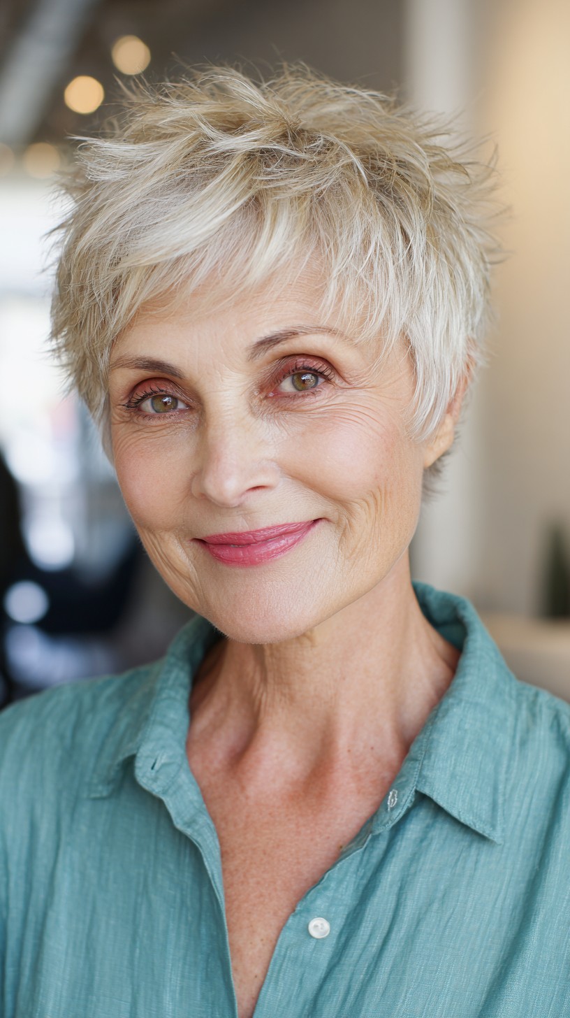 Textured Silver Pixie with Dynamic Layers