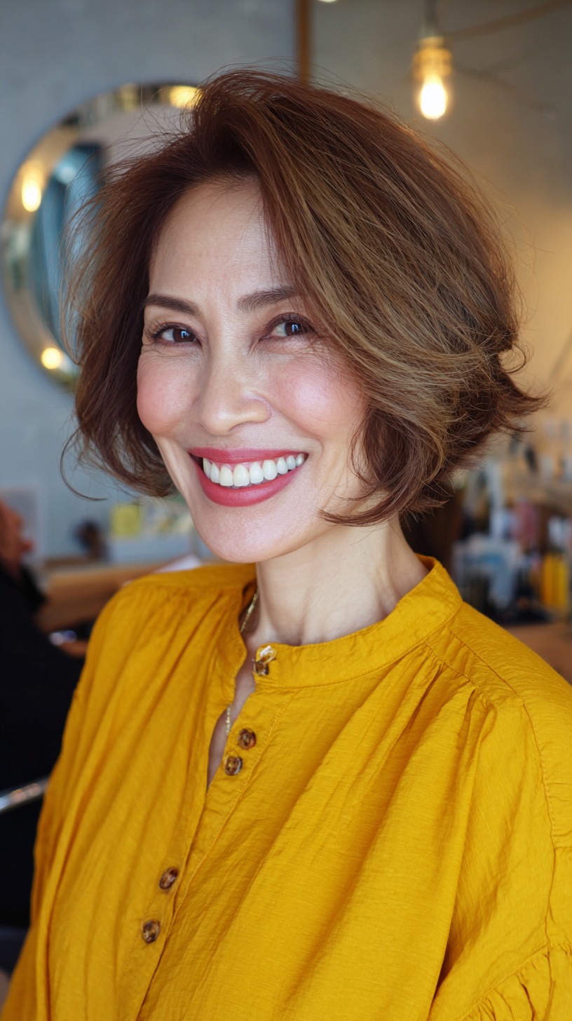 Voluminous Tawny Waves with Subtle Highlights