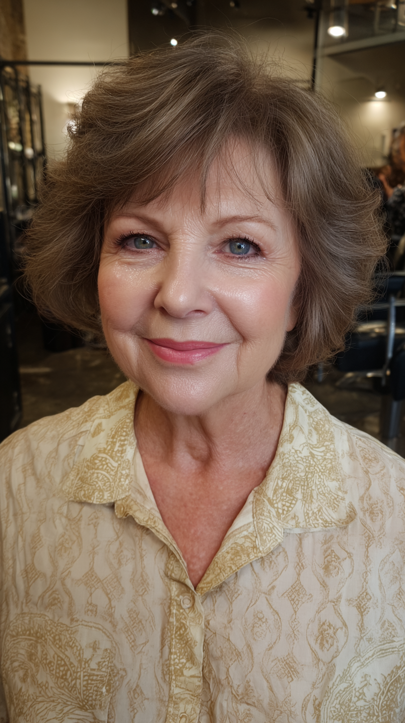 Soft Textured Bob with Gentle Waves