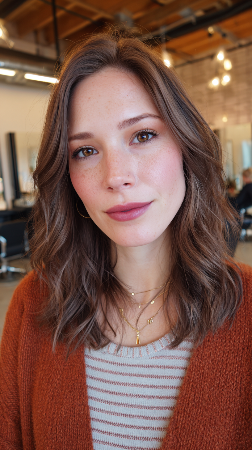 Soft Textured Shoulder-Length Waves