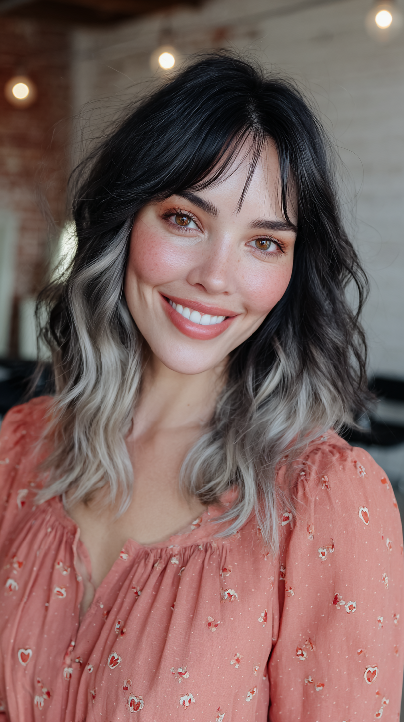 Bold Layered Waves with Frosted Tips