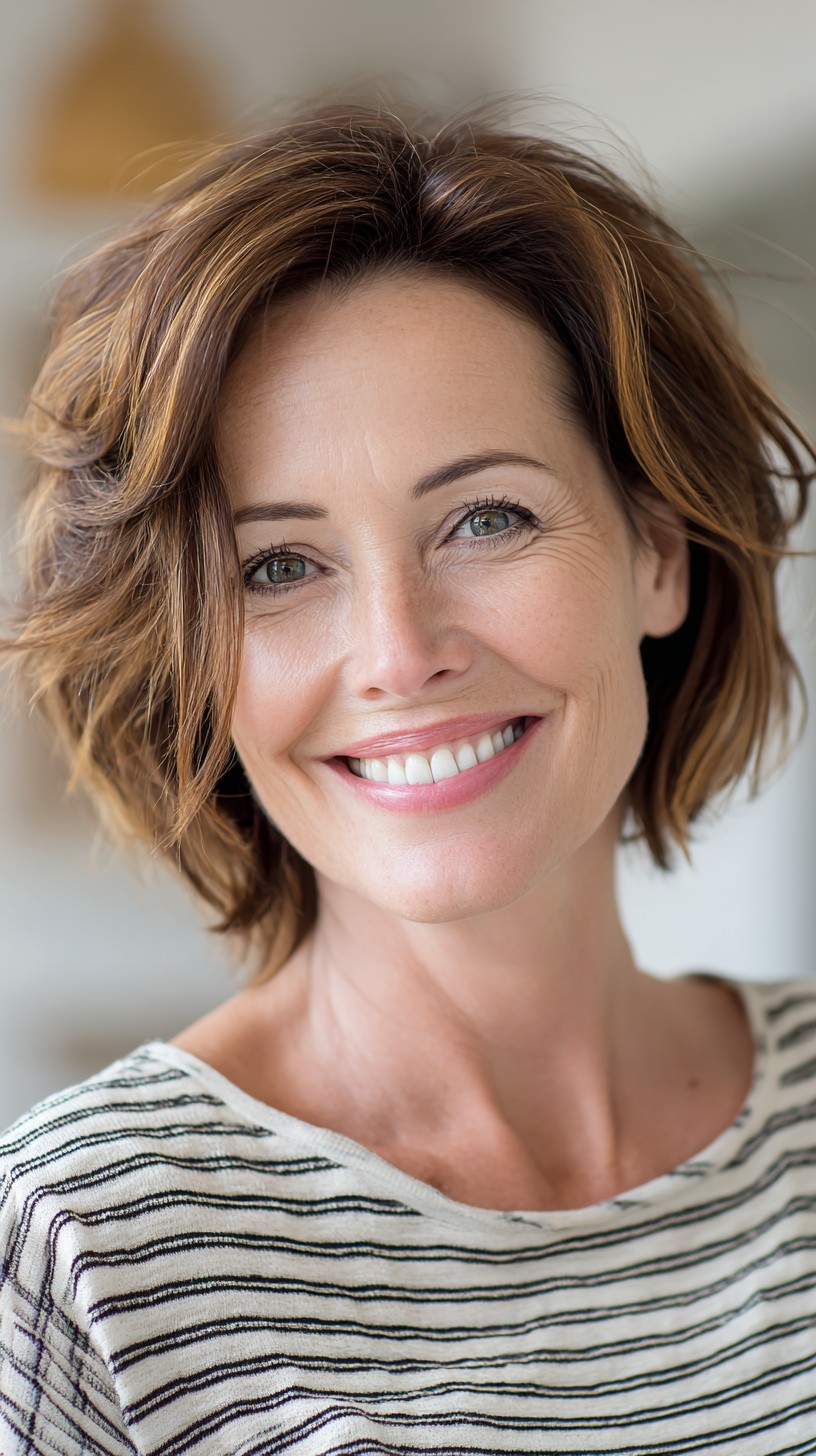 Caramel Waves with Soft Undercut