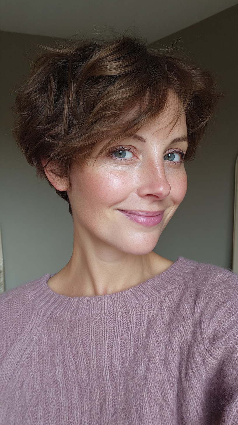 Chic Chestnut Whirls in a Breezy Pixie Bob