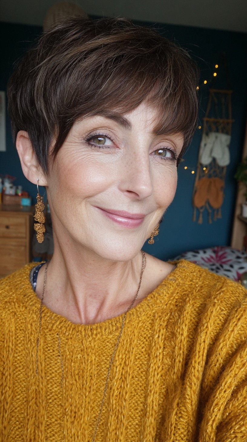 Modern Chestnut Textured Bob