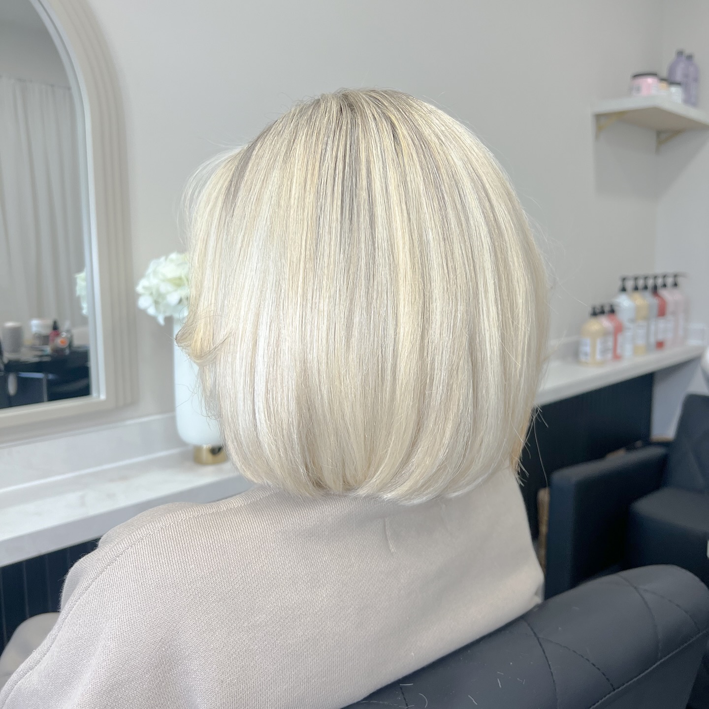 Modern Glossy Blunt Bob with Subtle Movement