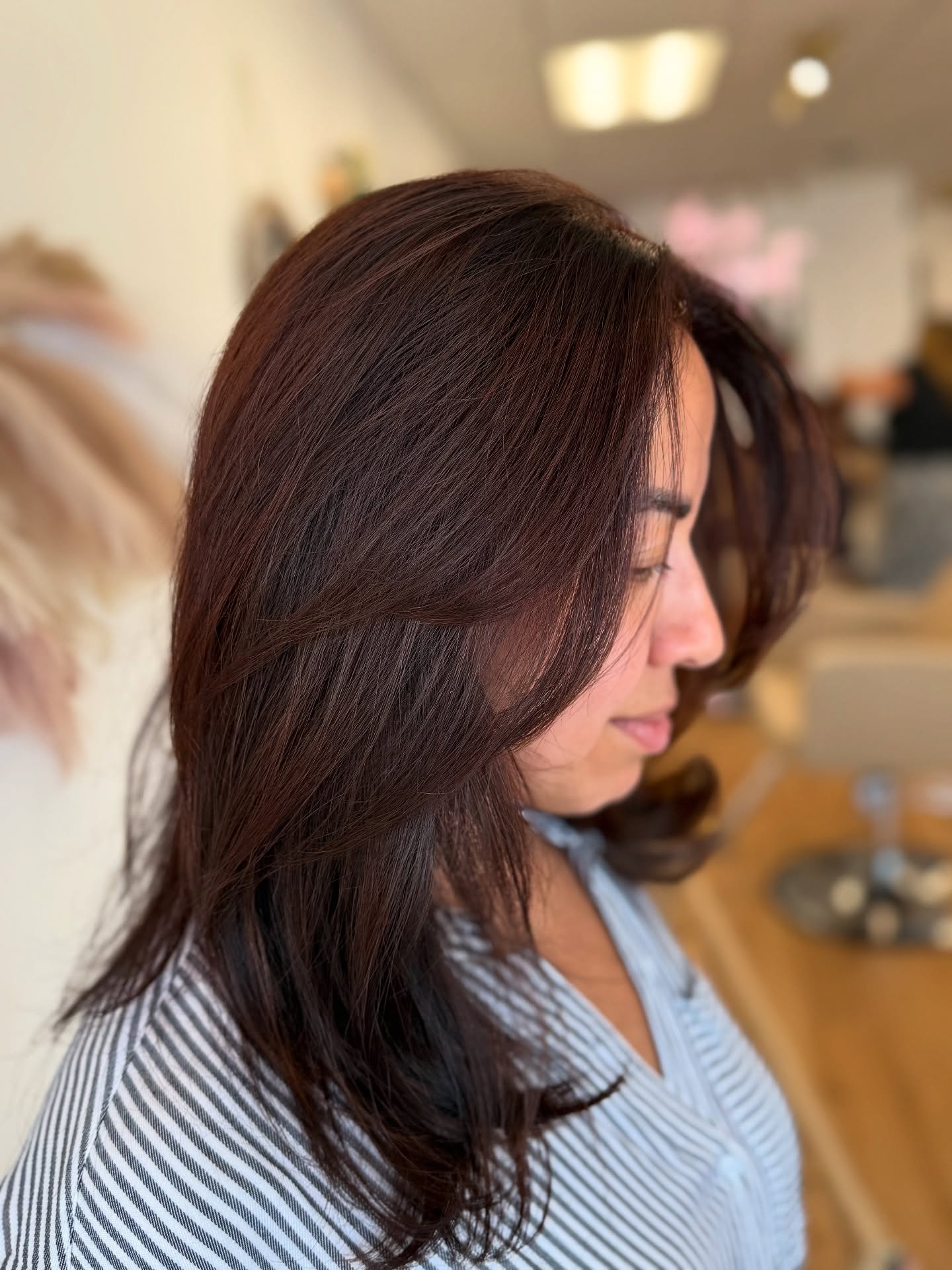 Rich Auburn Feathered Layers