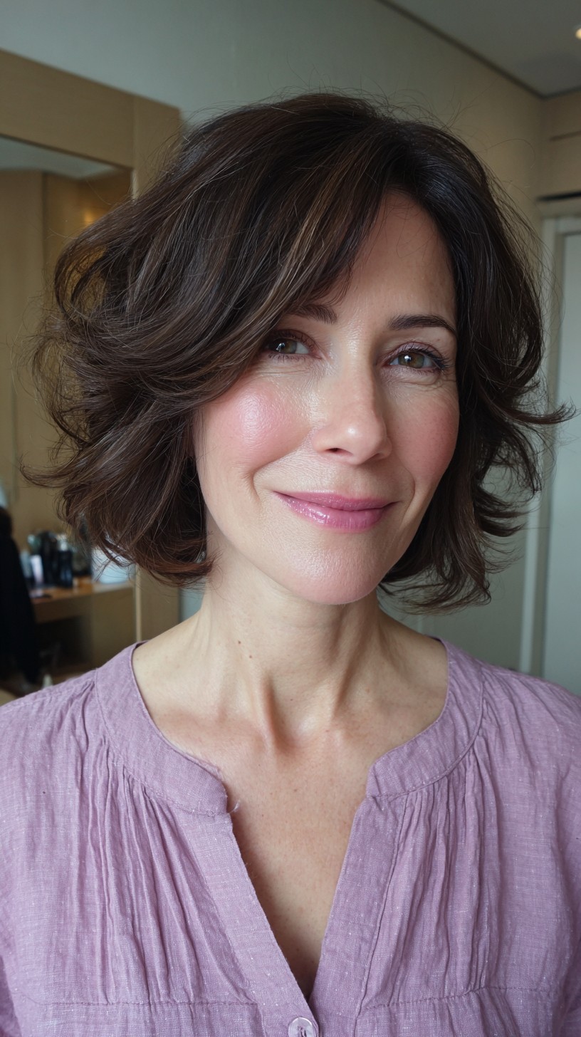 Soft Chestnut Flow with Voluminous Waves