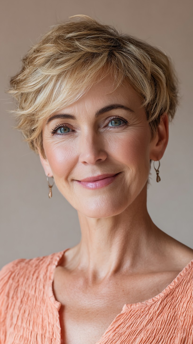 Textured Golden Tapered Bob