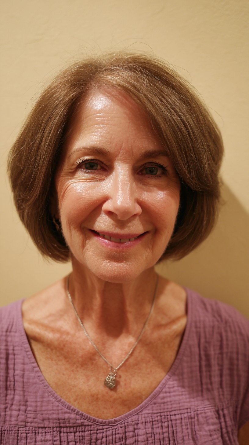 Classic Auburn Bob with Gentle Volume