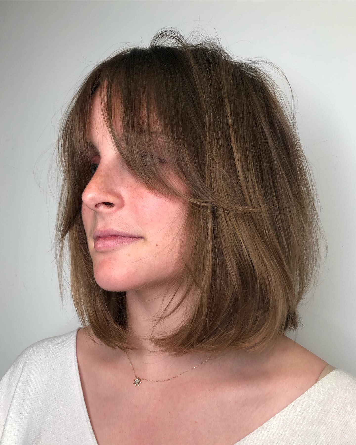 Effortless Medium Bob with Textured Fringe